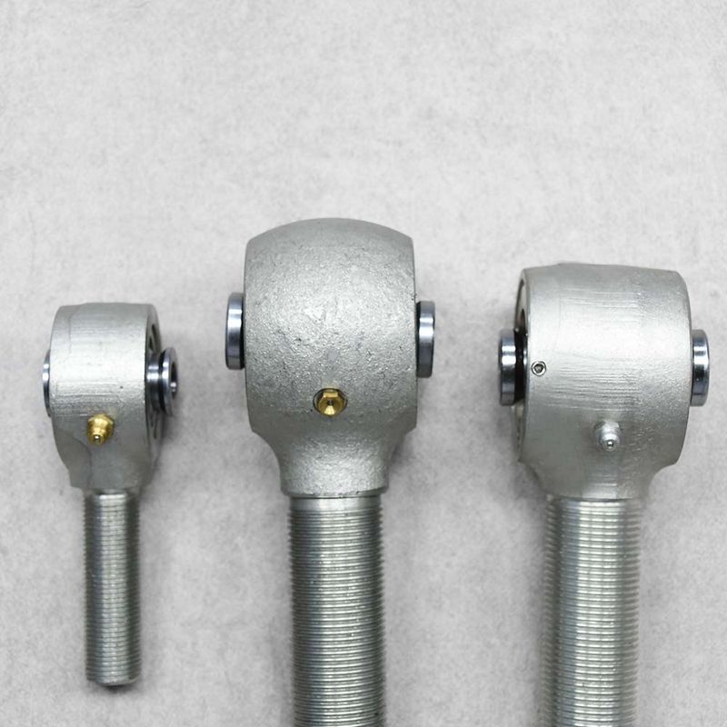 white galvanized male Johnny joint with heat-treated 4130 chromoly housing and ball