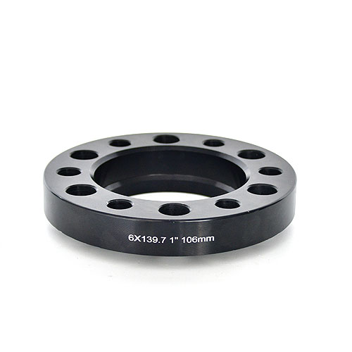 适用于皮卡的黑色阳极氧化铝制 1 英寸 6x139.7 mm 轮毂垫片