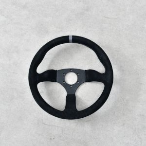 Deep dish 350mm 6-hole black sport steering wheel