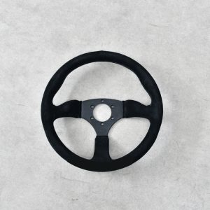 350mm 6-bolt black suede racing steering wheel