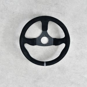 Universal 350mm 6-bolt black racing steering wheel