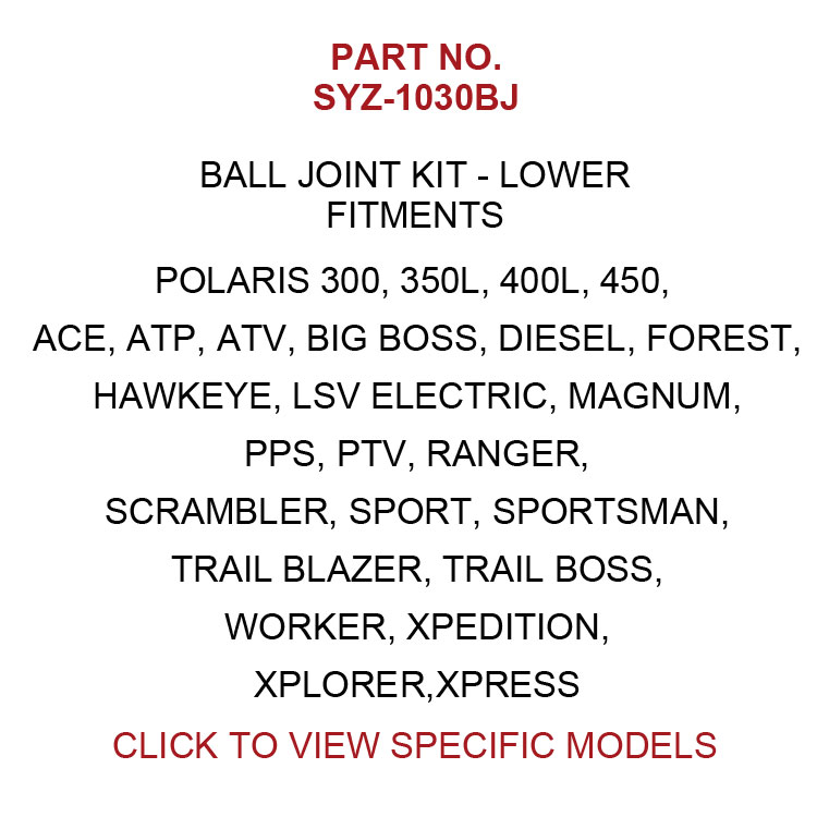 Polaris ATV / UTV 4130 铬钼钢下球头套件